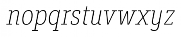 Decour Condensed Thin Italic Font LOWERCASE