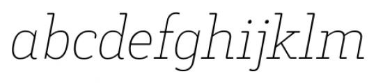 Decour Soft Thin Italic Font LOWERCASE