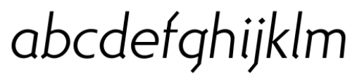 DeeDee Light Italic Font LOWERCASE