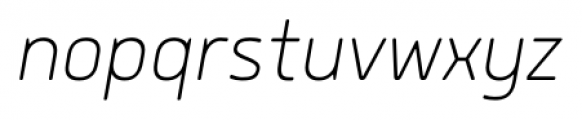 Delm ExtraLight Italic Font LOWERCASE