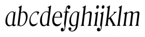 Denver Serial Light Italic Font LOWERCASE