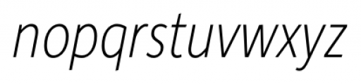 Depot New Condensed Thin Italic Font LOWERCASE
