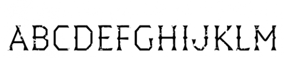 Dever Wedge Rough Light Font LOWERCASE