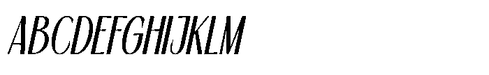De Martega DE MARTEGA Italic Font UPPERCASE