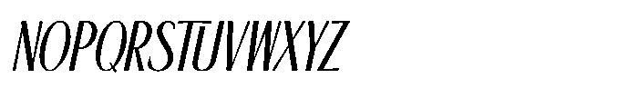 De Martega DE MARTEGA Italic Font UPPERCASE