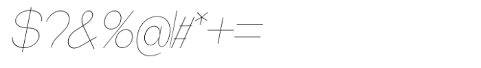 De Monte Thin Italic Font OTHER CHARS