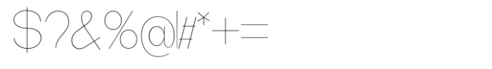 De Monte Thin Font OTHER CHARS