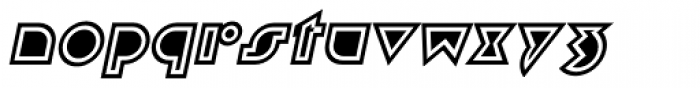 DeCoro Inline Italic Font LOWERCASE
