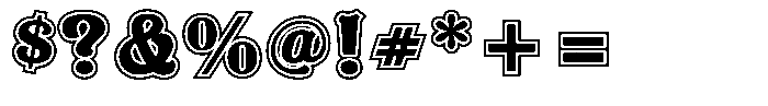 DeCoster Double Font OTHER CHARS