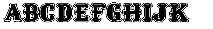 DeCoster Double Font UPPERCASE