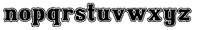 DeCoster Double Font LOWERCASE