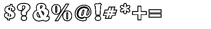 DeCoster Outline Font OTHER CHARS