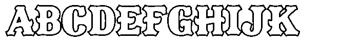 DeCoster Outline Font UPPERCASE
