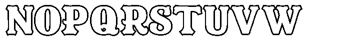 DeCoster Outline Font UPPERCASE