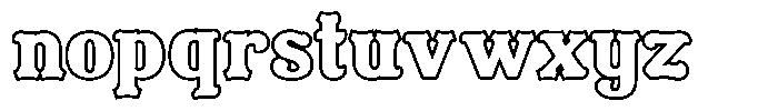 DeCoster Outline Font LOWERCASE