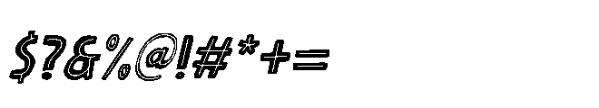 Deadline Panic Inline Italic Font OTHER CHARS