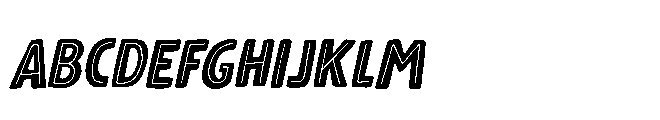 Deadline Panic Inline Italic Font UPPERCASE