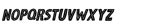 Deadline Panic Inline Italic Font UPPERCASE