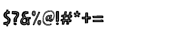 Deadline Panic Inline Regular Font OTHER CHARS