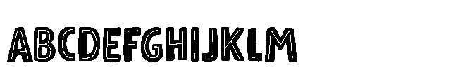Deadline Panic Inline Regular Font UPPERCASE