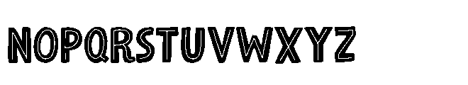 Deadline Panic Inline Regular Font LOWERCASE