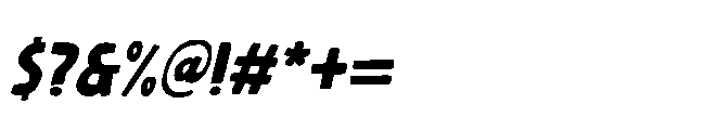 Deadline Panic Italic Font OTHER CHARS