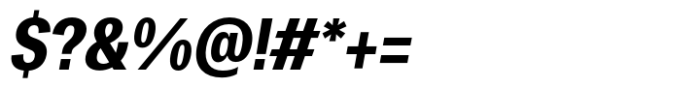 Dean Gothic Condensed Bold Italic Font OTHER CHARS
