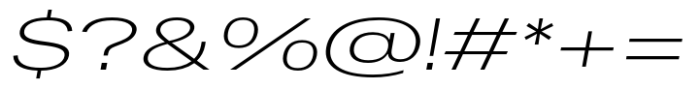 Dean Gothic Extended Extra Light Italic Font OTHER CHARS