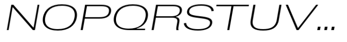 Dean Gothic Extended Extra Light Italic Font UPPERCASE