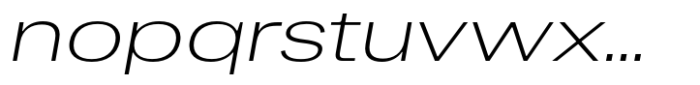 Dean Gothic Extended Extra Light Italic Font LOWERCASE