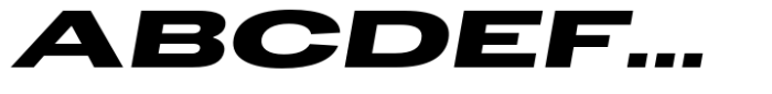 Dean Gothic Wide Extra Bold Italic Font UPPERCASE