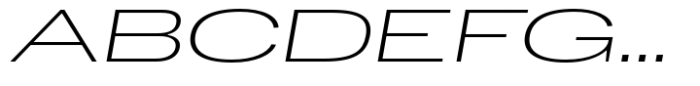 Dean Gothic Wide Extra Light Italic Font UPPERCASE