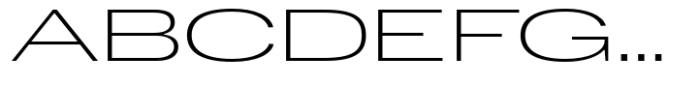 Dean Gothic Wide Extra Light Font UPPERCASE