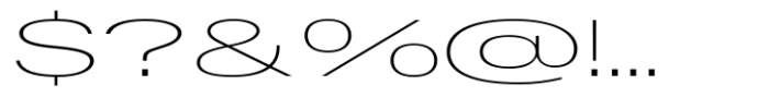 Dean Gothic Wide Thin Font OTHER CHARS
