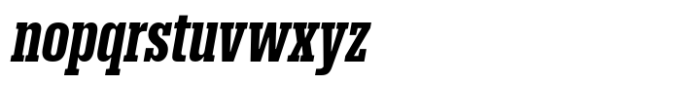 Dean Slab Compressed Bold Italic Font LOWERCASE