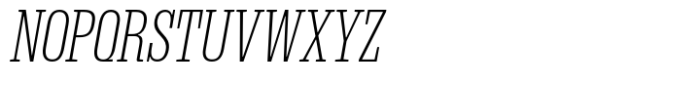 Dean Slab Compressed Extra Light Italic Font UPPERCASE