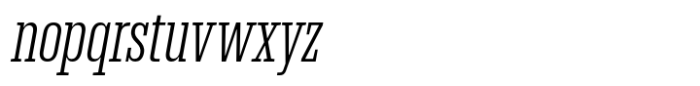 Dean Slab Compressed Light Italic Font LOWERCASE