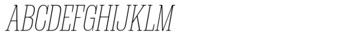Dean Slab Compressed Thin Italic Font UPPERCASE