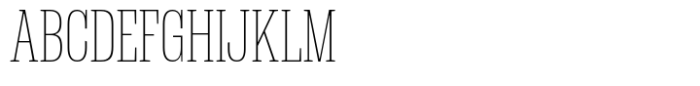 Dean Slab Compressed Thin Font UPPERCASE