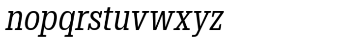 Dean Slab Condensed Book Italic Font LOWERCASE