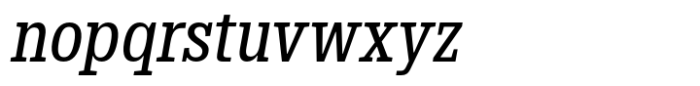 Dean Slab Condensed Regular Italic Font LOWERCASE