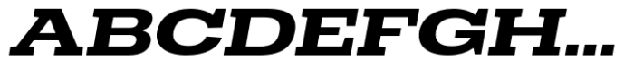 Dean Slab Extended Bold Italic Font UPPERCASE