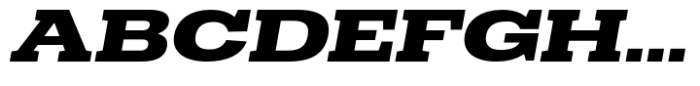 Dean Slab Extended Extra Bold Italic Font UPPERCASE