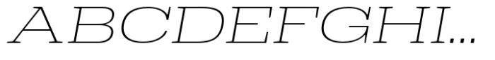 Dean Slab Extended Thin Italic Font UPPERCASE