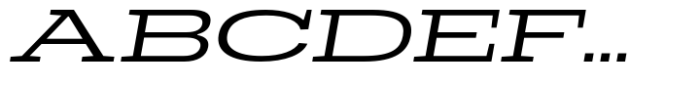 Dean Slab Wide Regular Italic Font UPPERCASE