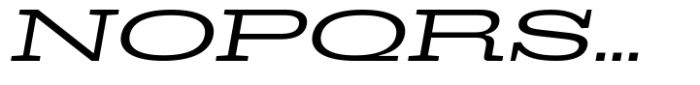 Dean Slab Wide Regular Italic Font UPPERCASE