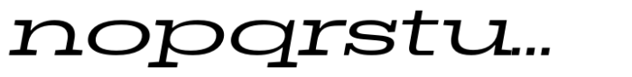 Dean Slab Wide Regular Italic Font LOWERCASE