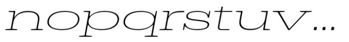 Dean Slab Wide Thin Italic Font LOWERCASE
