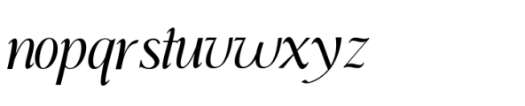 Dear And Fans Italic Font LOWERCASE