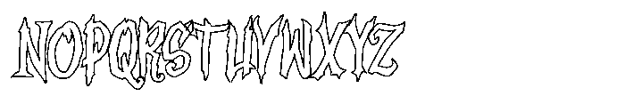 Death Curse Outline Font UPPERCASE